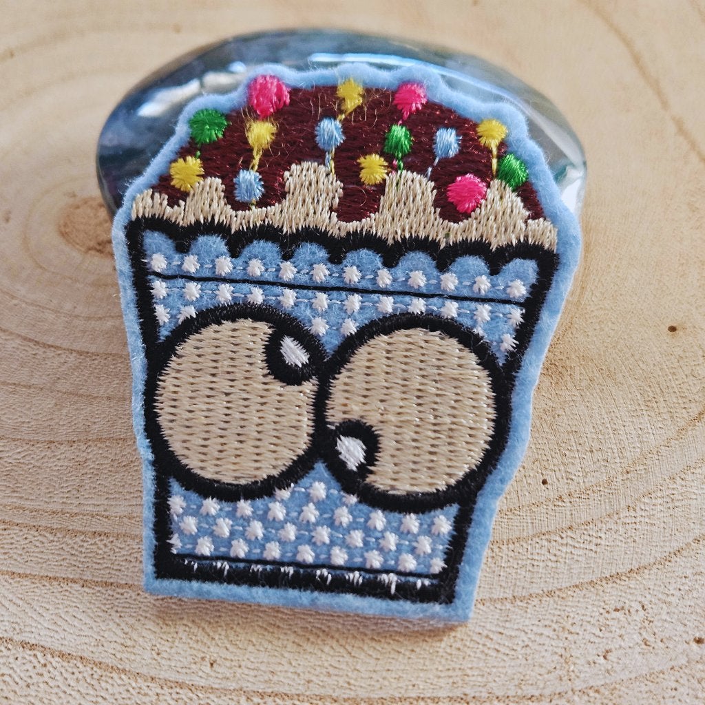 Strijk embleem applicatie Patch cupcake, D, Nieuw, Ophalen of Verzenden, D