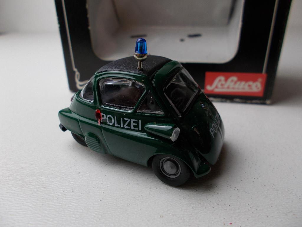 Vintage SCHUCO 02100 BMW ISETTA 250 "POLIZEI" In doos! Izgst, Ophalen of Verzenden, Zo goed als nieuw, Auto, Schuco