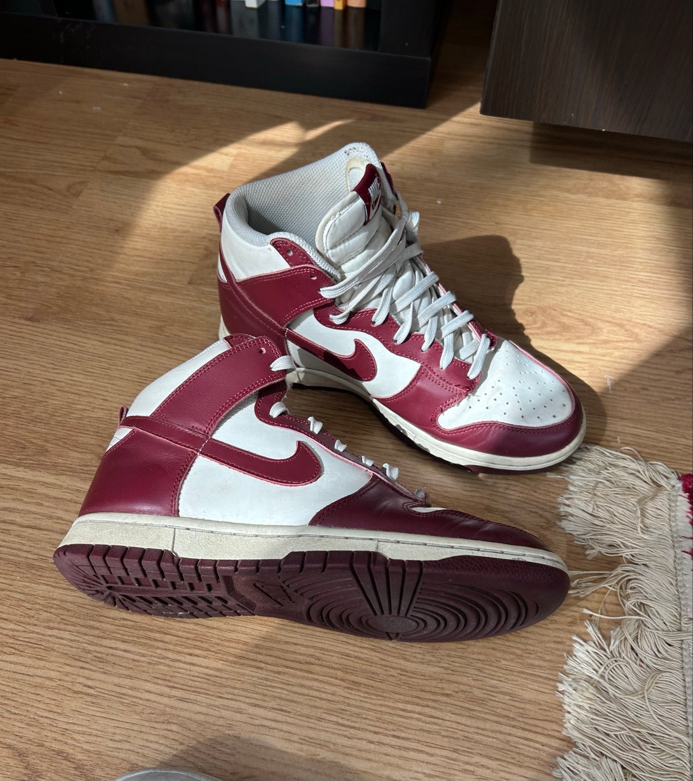 Nike Dunk high - Sail team red, Ophalen of Verzenden, Gedragen, Rood, Sneakers of Gympen