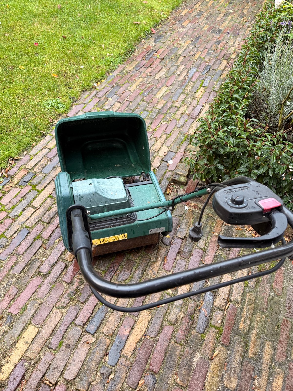 Grasmaaier Windsor 14S - Elektrische kooimaaier, Gebruikt, Elektrische grasmaaier, Ophalen of Verzenden, Opvangbak