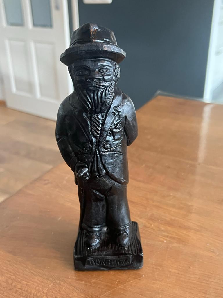Vintage Abraham beeldje - Zwart,, Antiek en Kunst, Kunst | Beelden en Houtsnijwerken, Minder dan 20 cm, Gips, Ophalen of Verzenden