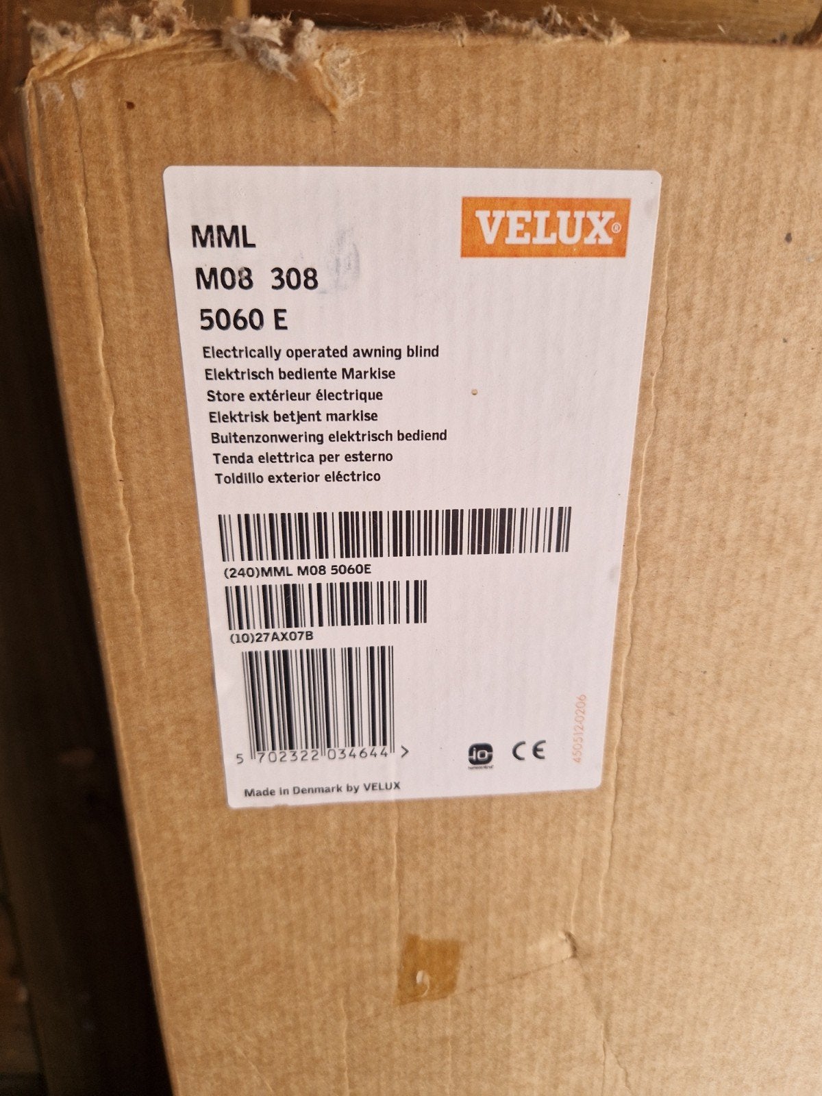 Velux Buitenzonwering MML M08 5060 E - Elektrisch, Ophalen of Verzenden, Zo goed als nieuw, Overige typen, Elektrisch