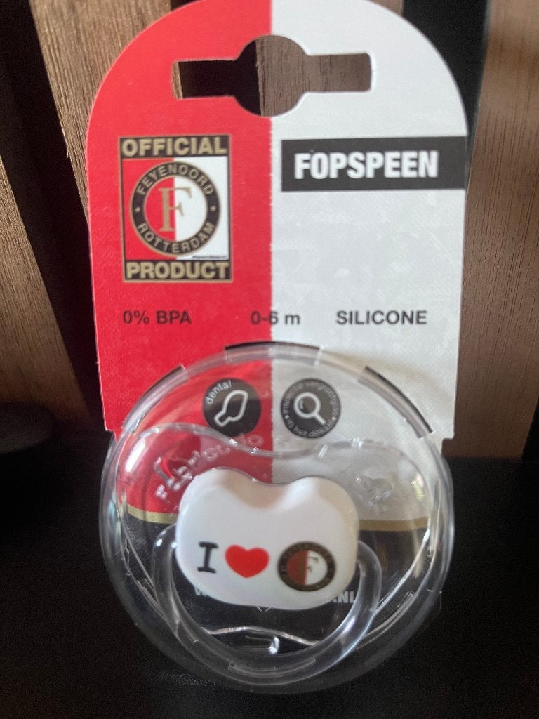 nieuw in de verpakking Feyenoord speen, Kinderen en Baby's, ., Nieuw, Ophalen of Verzenden, .