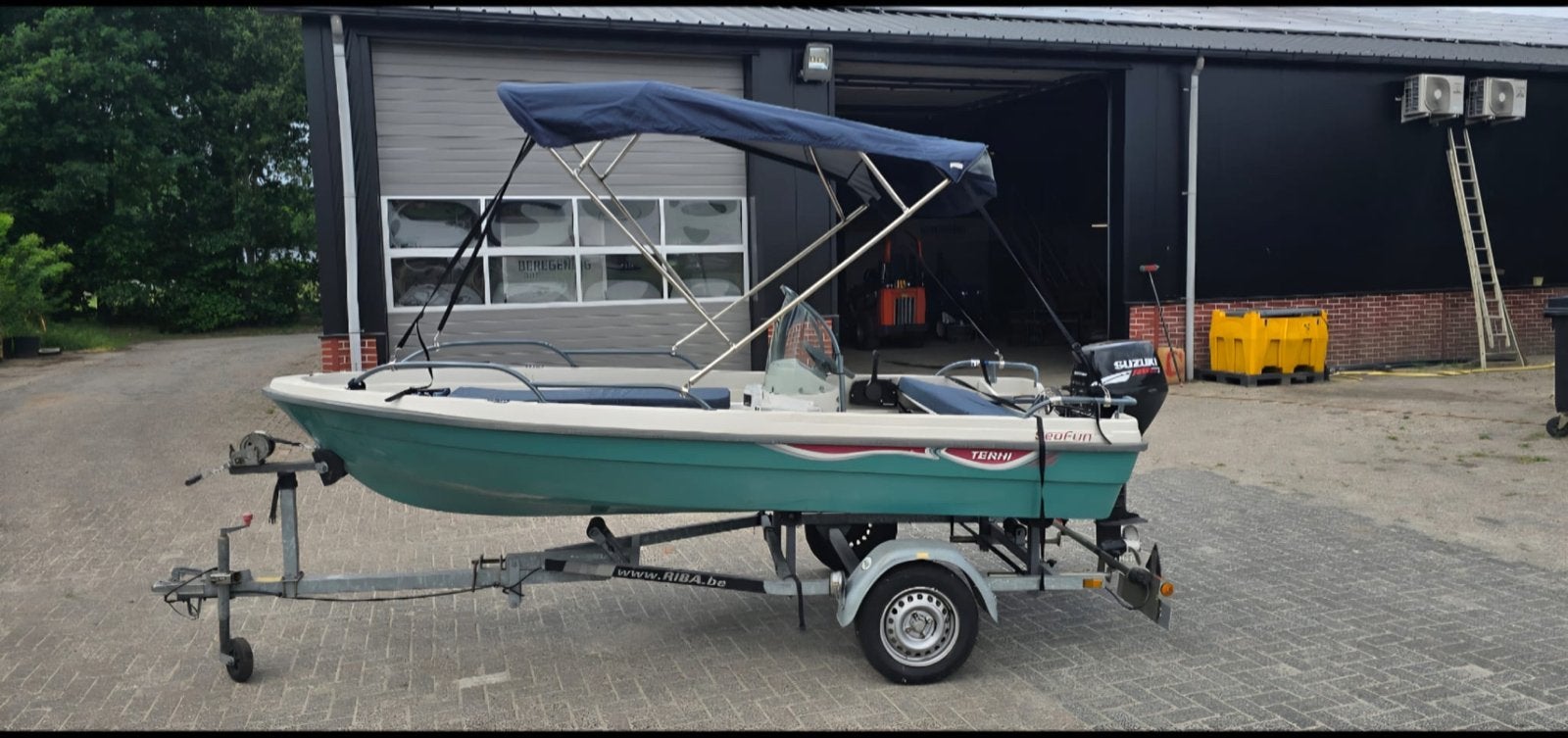 Complete Terhi Seafun 420 met Suzuki 15pk en trailer, Overige merken, 15 pk, Buitenboordmotor, Trailer