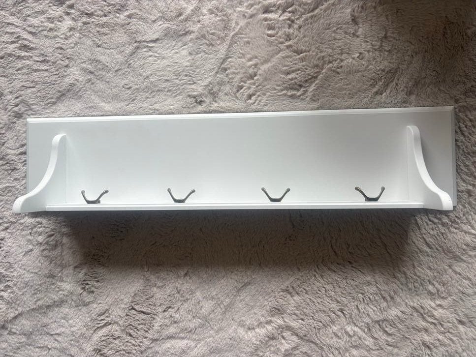 Olivers Furniture witte plank wandkapstok 4 haken, Kinderen en Baby's, Ophalen, Gebruikt, 50 tot 70 cm, 105 cm of meer