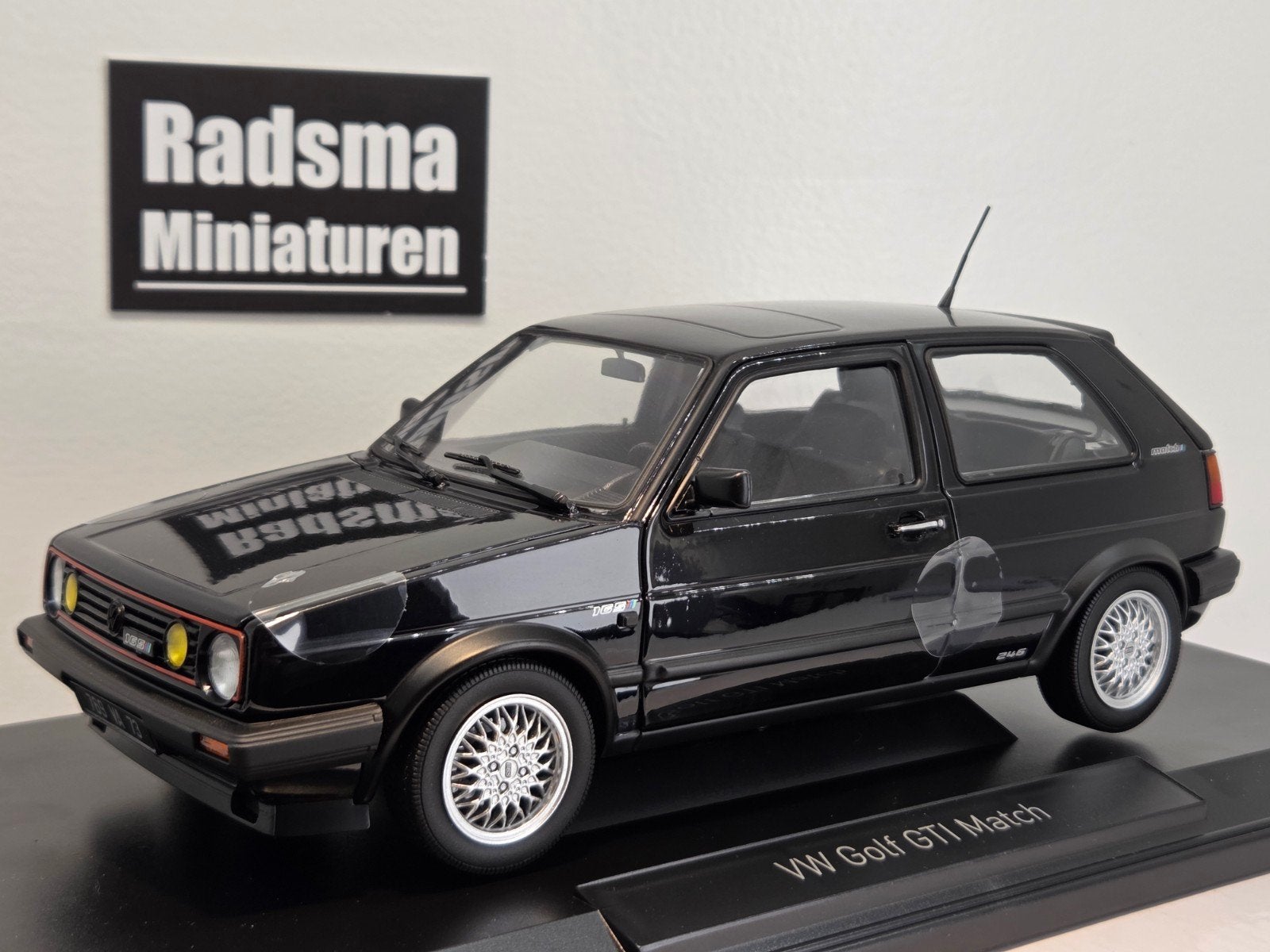 Volkswagen Golf Mk2 Gti Match - Zwart - 1:18 Norev, Auto, Nieuw, Norev, Ophalen of Verzenden