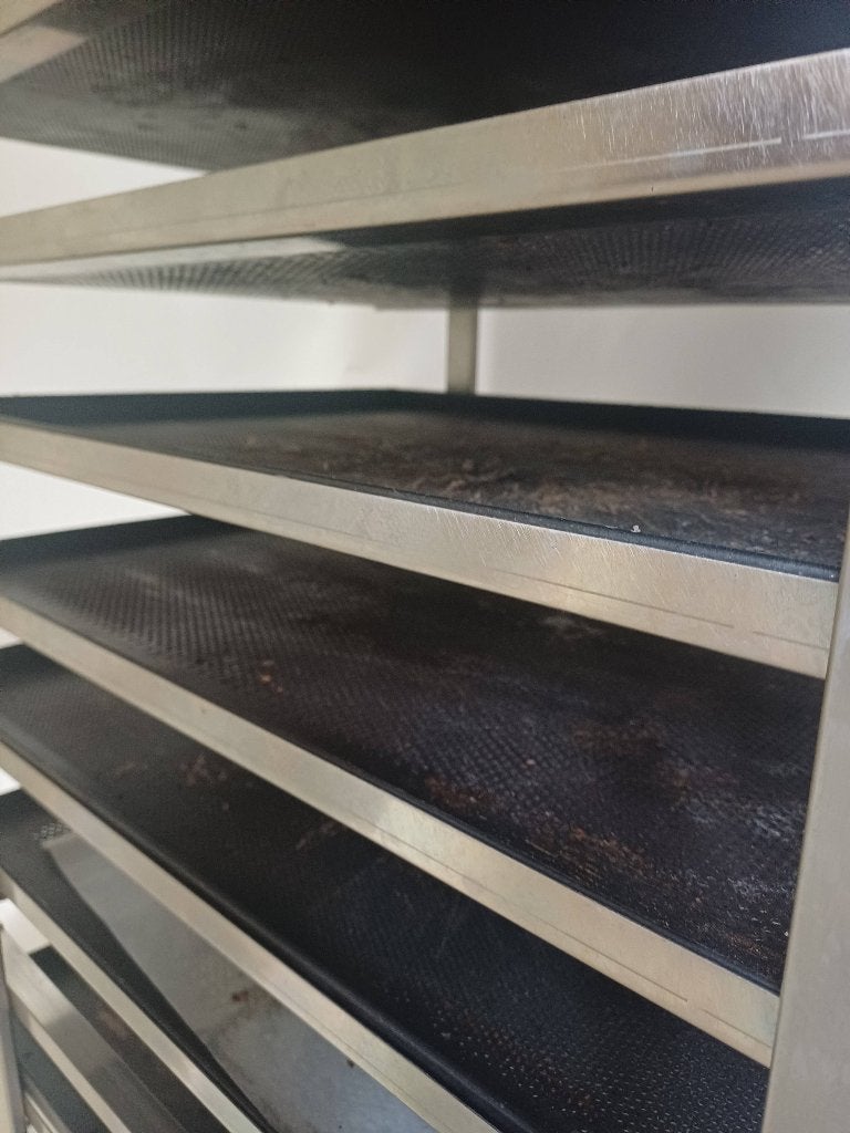 platen wagen bakkerij, Ophalen, Gebruikt
