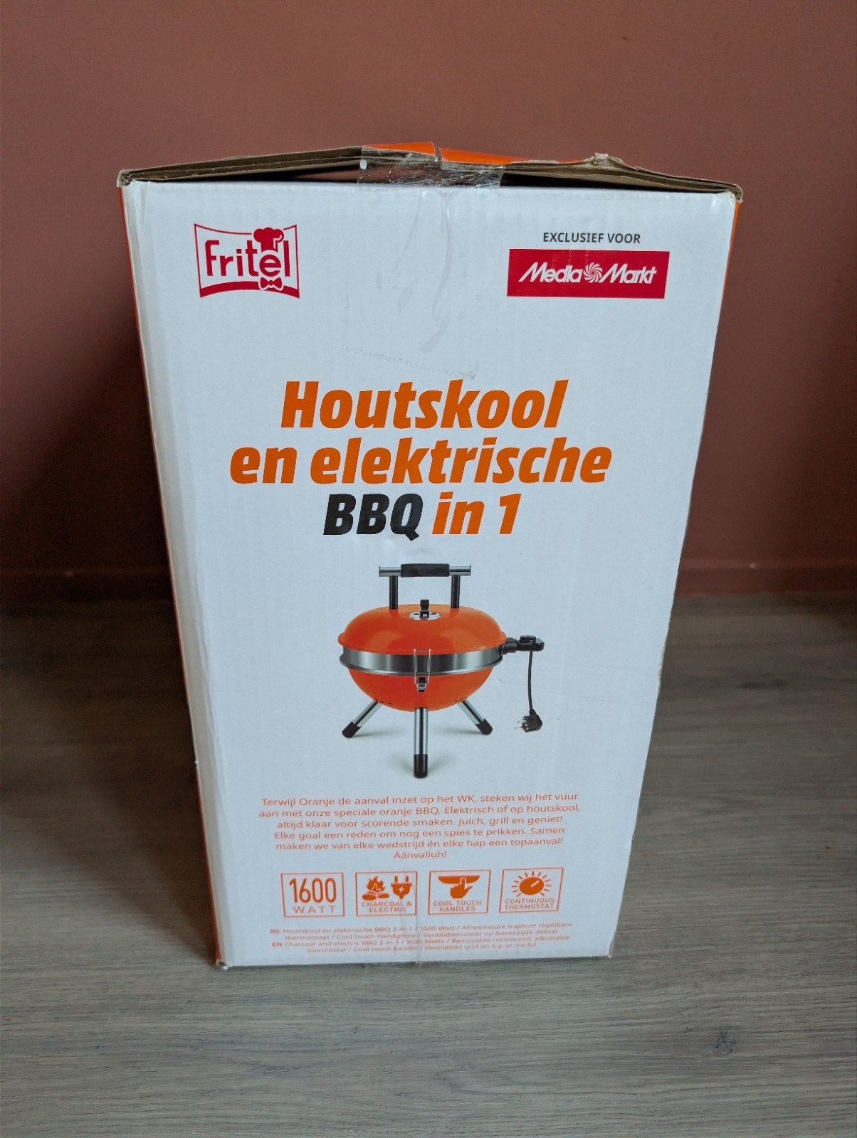 NIEUW Fritel A501 Houtskool & Elektrische BBQ 2-in-1, Ophalen, Nieuw