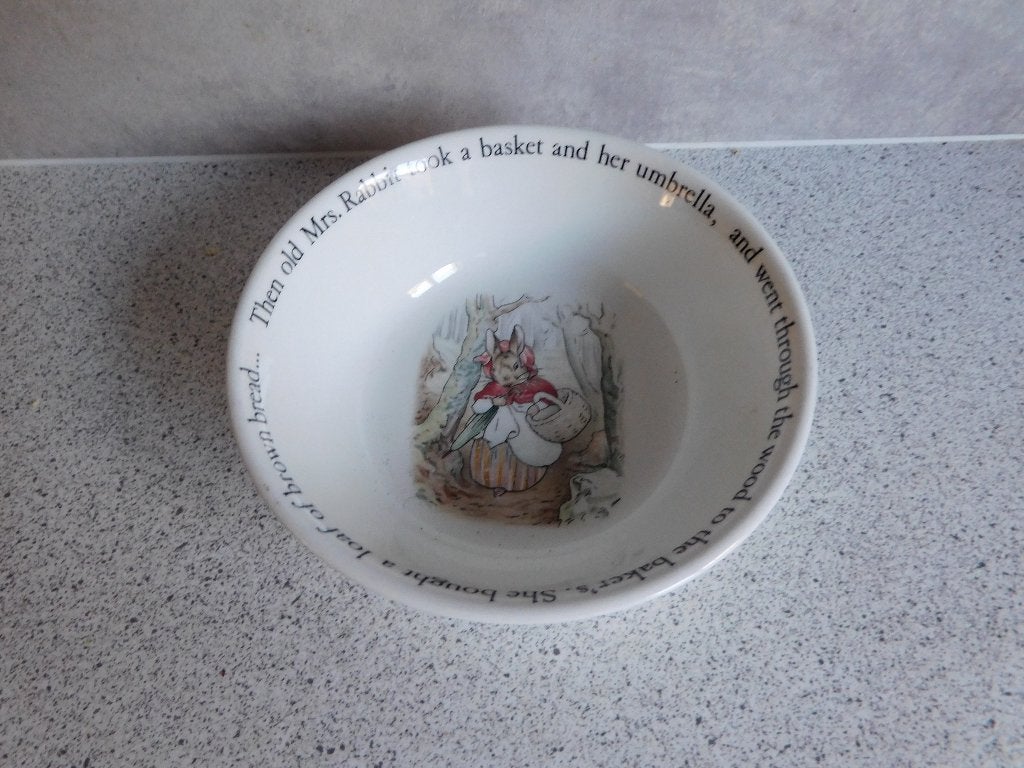 Wedgwood Beatrix Potter Peter Rabbit Schaal - 14,5 cm, Keramiek, Vintage, Ophalen of Verzenden, Wedgwood