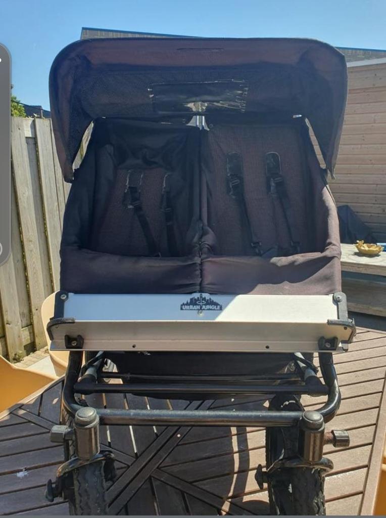 Urban Jungle Mountain buggy duobuggy zwart, Kinderen en Baby's, Buggy's, Ophalen of Verzenden, Gebruikt, Overige merken, Verstelbare rugleuning