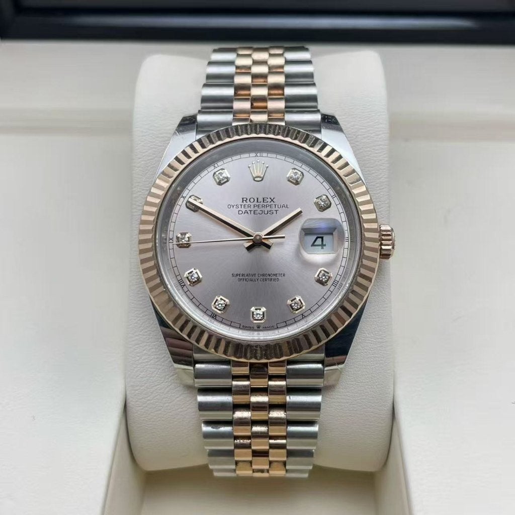 Rolex Datejust 41 Ref.126331 | Everose Gold & Steel, Pink Di, Overige merken, Staal, Ophalen of Verzenden, Zo goed als nieuw