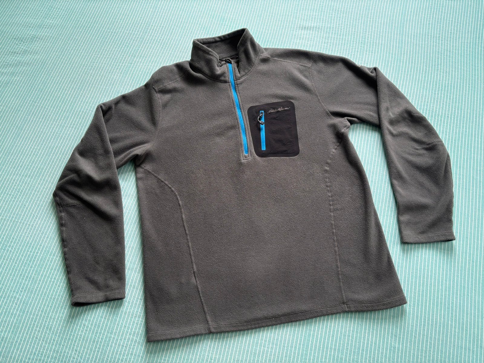 Eddie Bauer Fleece trui - grijs - Maat L, Kleding | Heren, Maat 52/54 (L), Ophalen of Verzenden, Grijs, Gedragen