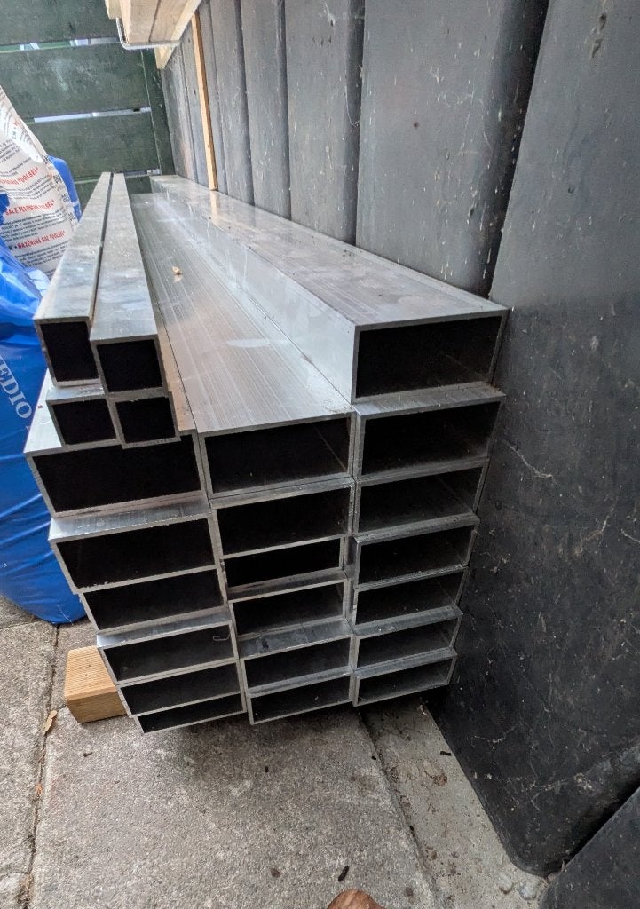 ALUMINIUM KOKERPROFIEL 6060 T6 30 X 25 X 2 MM L = 1930 mm, Ophalen, Nieuw, Aluminium