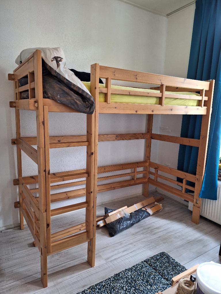 Stapelbed/ hoogslaper/ 1 persoons bed, Ophalen, Gebruikt, Eenpersoons, 120 cm