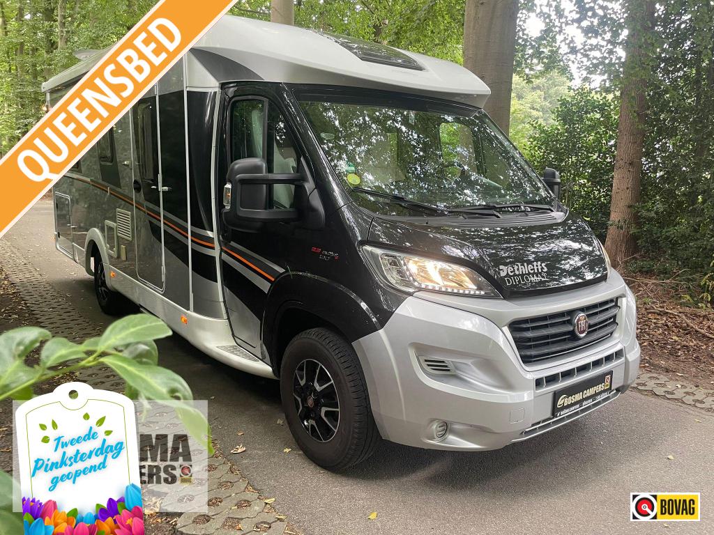 Dethleffs Diplomat Queensbed 52000 km Airco Nieuwstaat 2017, Caravans en Kamperen, Ringverwarming, Fiat, Bedrijf, Tot en met 3