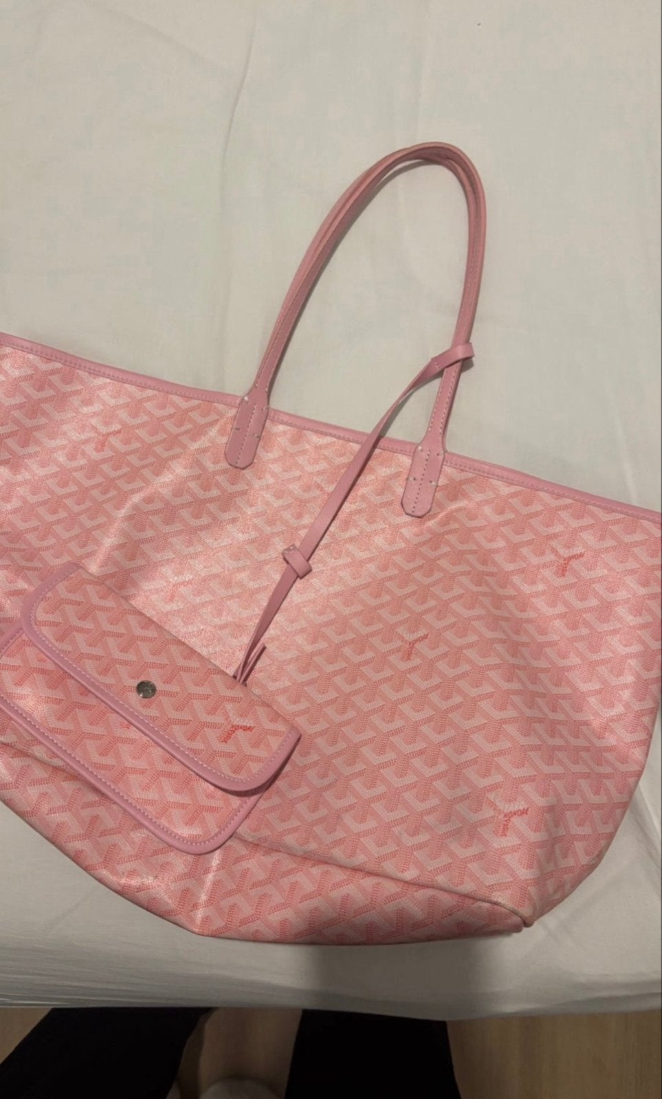 Roze Goyard Shopper met Portemonnee, Sieraden, Tassen en Uiterlijk, Ophalen of Verzenden, Gebruikt, Roze, Shopper
