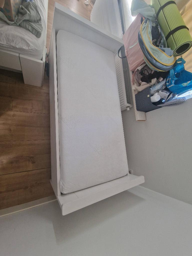 70x160 bed met matras en lades, Gebruikt, 70 tot 85 cm, 140 tot 160 cm, Ophalen