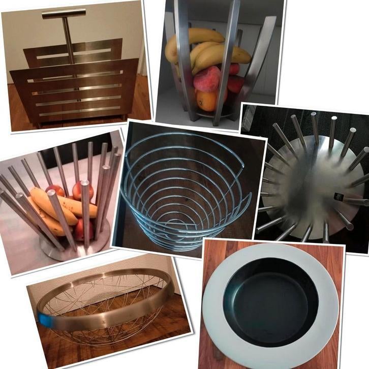 Design,vintage 5x fruitschaal,1x litratuurbak, wmf, Zack,, Ophalen of Verzenden, Zo goed als nieuw, Rechthoekig, Glas