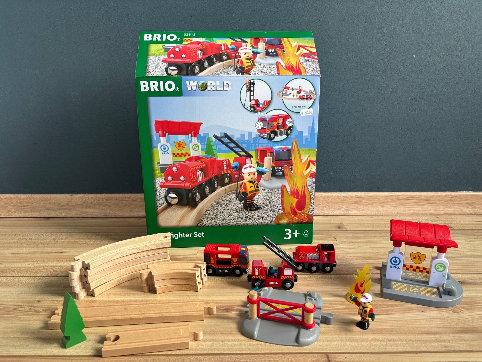 Brio World Brandweer Set - Houten Treinbaan Speelgoed, Ophalen of Verzenden, Zo goed als nieuw, Bouwen, Met licht