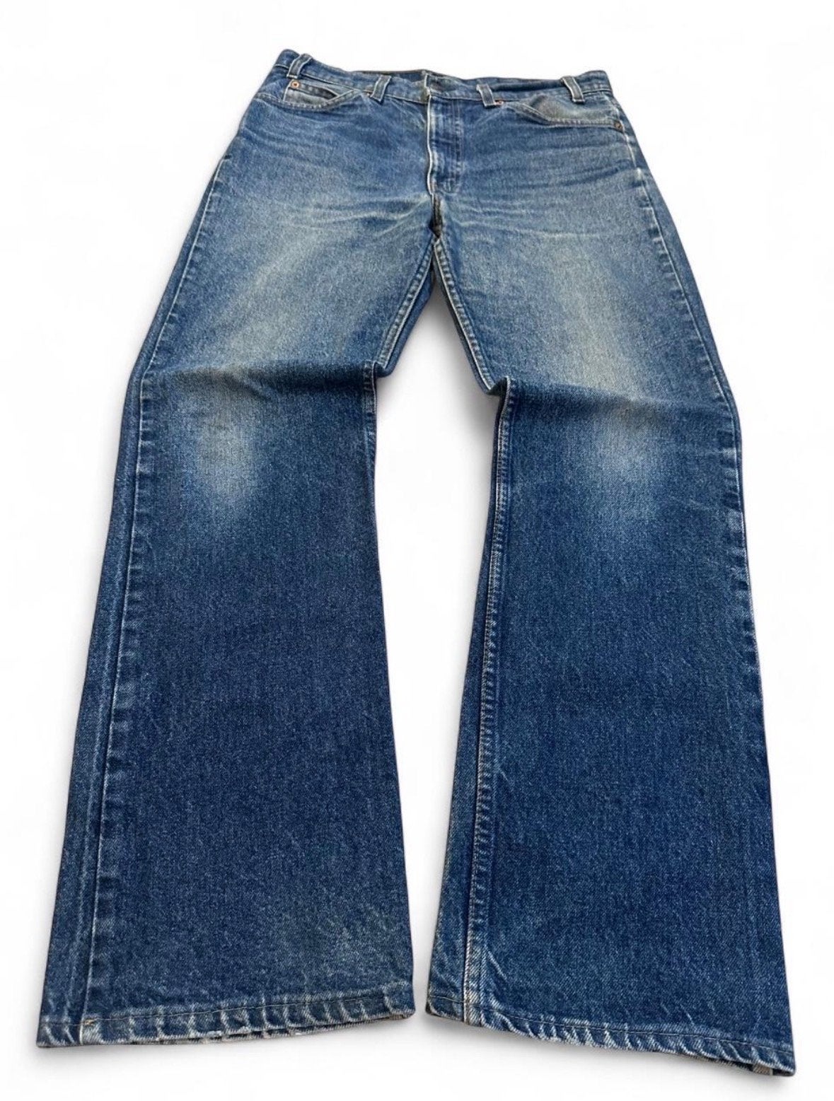 Vintage Levi's 517 Orange Tab Bootcut Jeans W32 L32 USA, Ophalen of Verzenden, Gedragen, Blauw, W32 (confectie 46) of kleiner