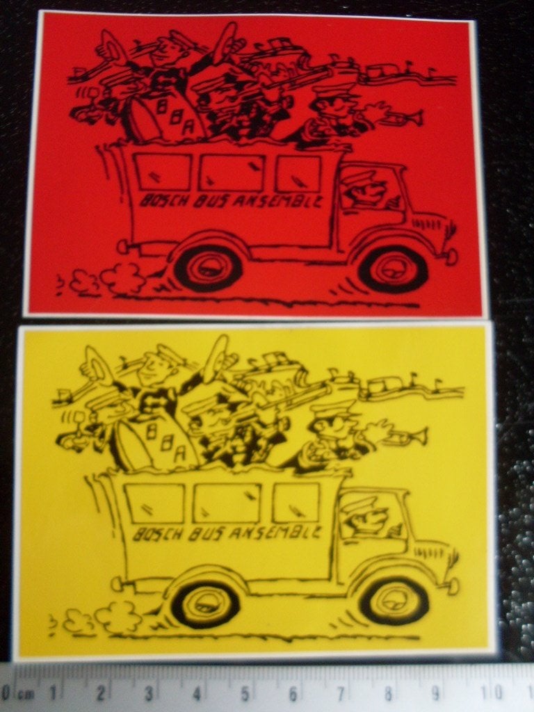 2x sticker orkest bosch bus ansemble bba, Verzenden, Zo goed als nieuw, Bedrijf of Vereniging