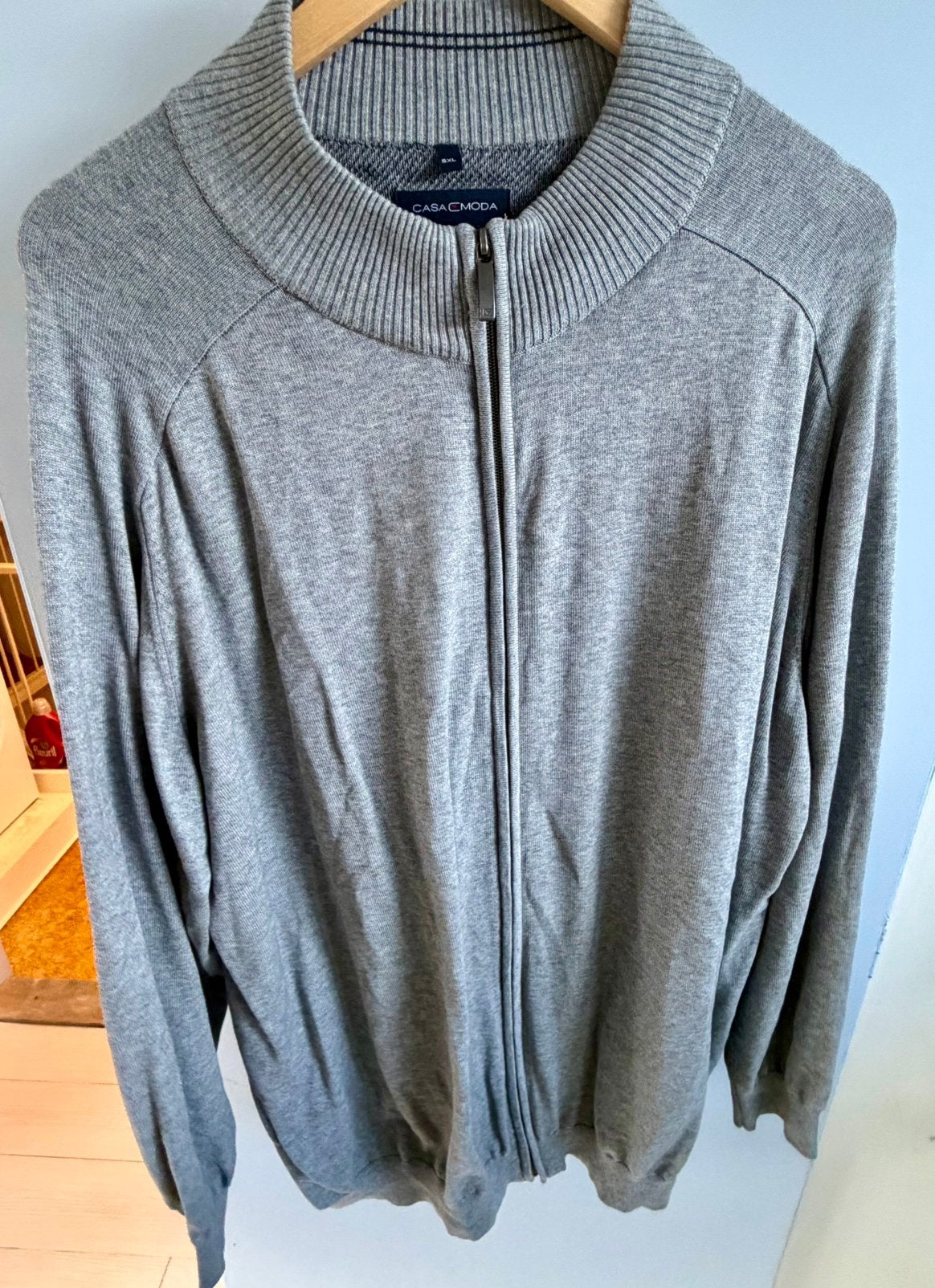 Casa Moda vest wol katoen grijs maat 5XL nieuw, Kleding | Heren, Truien en Vesten, Nieuw, Overige maten, Ophalen of Verzenden