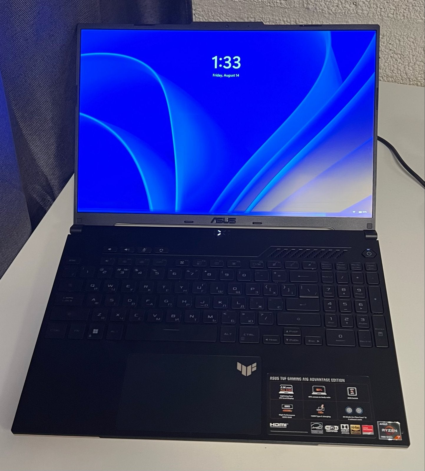 ASUS TUF GAMING A16 ADVANTAGE EDITION (AMD Radeon RX 7600S), Ophalen, Gebruikt, Met videokaart, Gaming