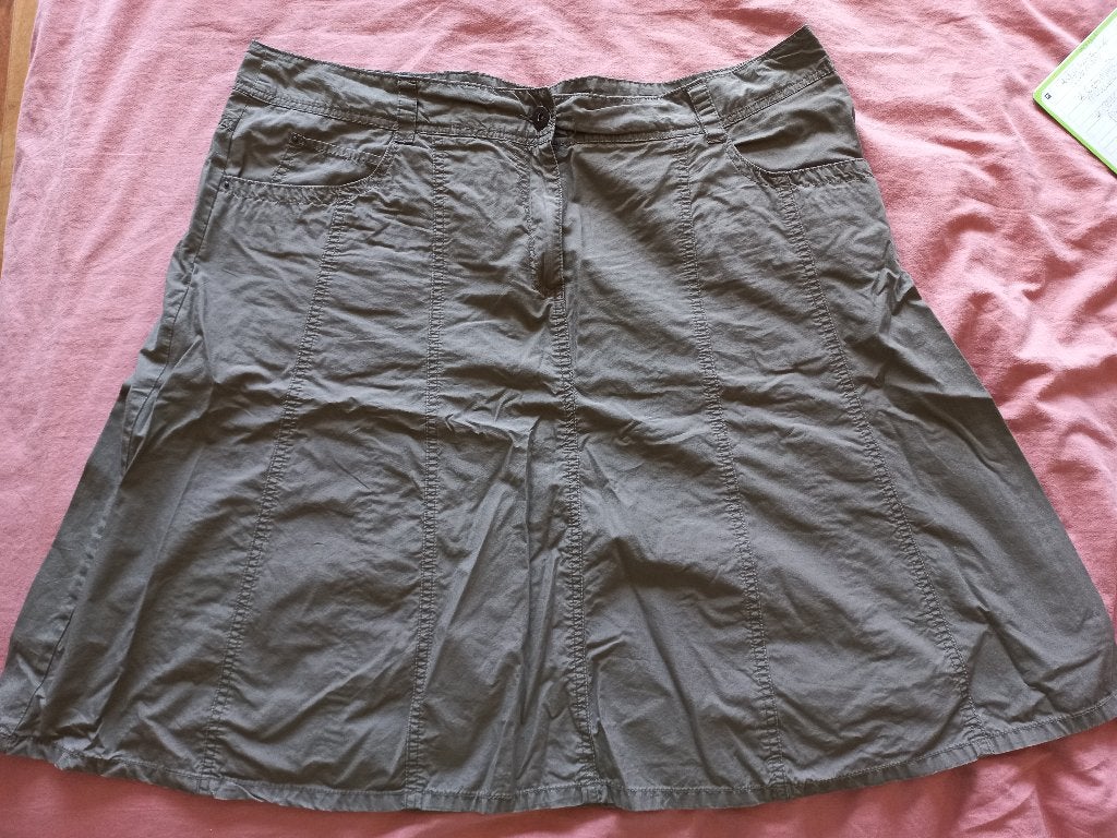 Legergroene rok, maat 48., Ophalen of Verzenden, Gedragen, Groen, Rok