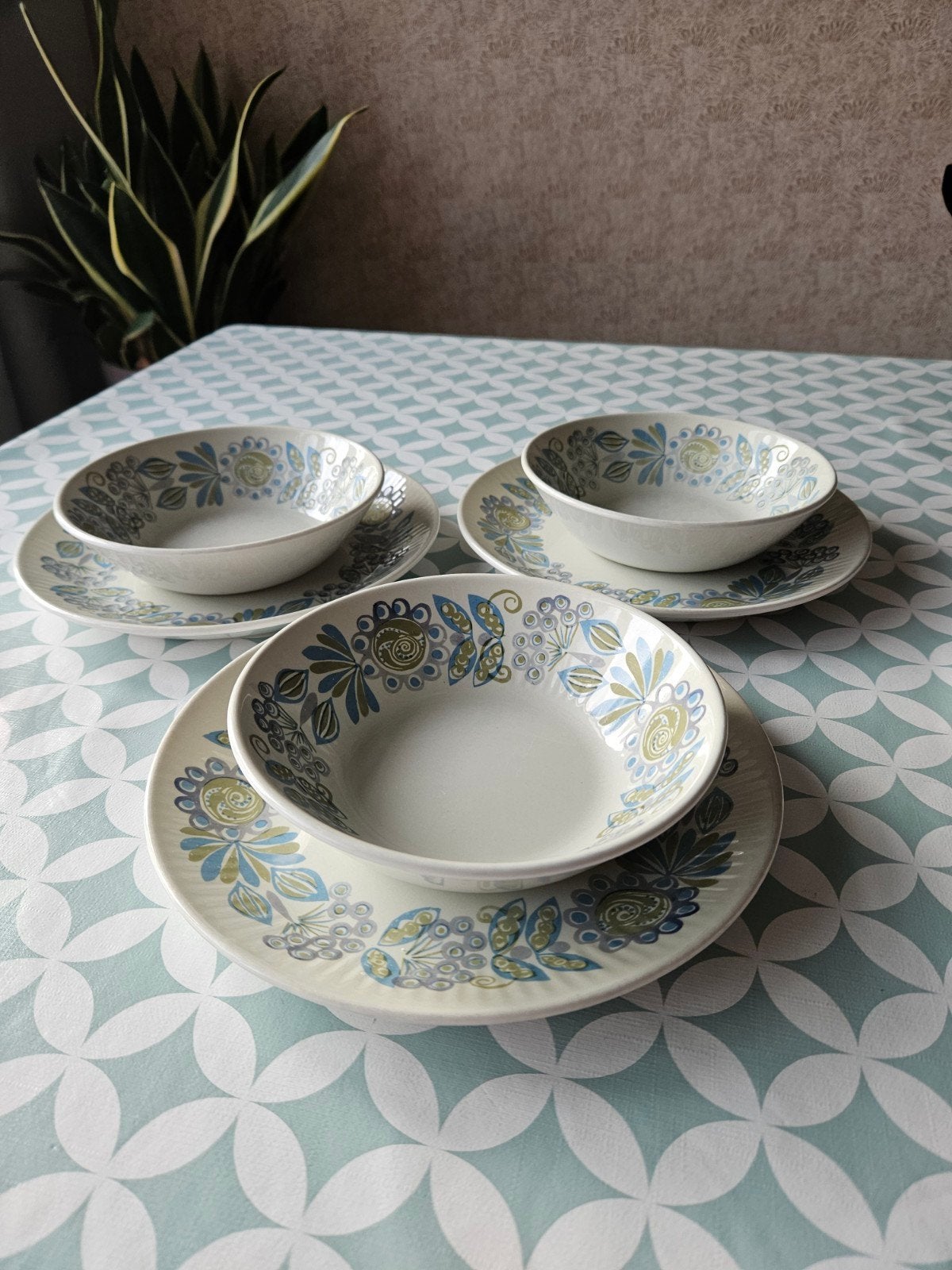 Design Figgjo 3  meusli kommen + borden, Ophalen of Verzenden