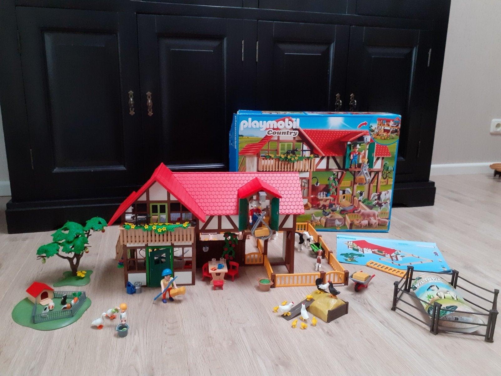 Playmobil boerderij 6120 compleet met extra's, Ophalen of Verzenden, Zo goed als nieuw, Complete set