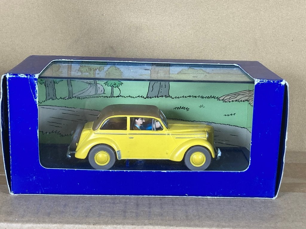 Tintin Kuifje auto De Opel Olympia Cabriolet, Hobby en Vrije tijd, Overige merken, --, Auto, Ophalen of Verzenden