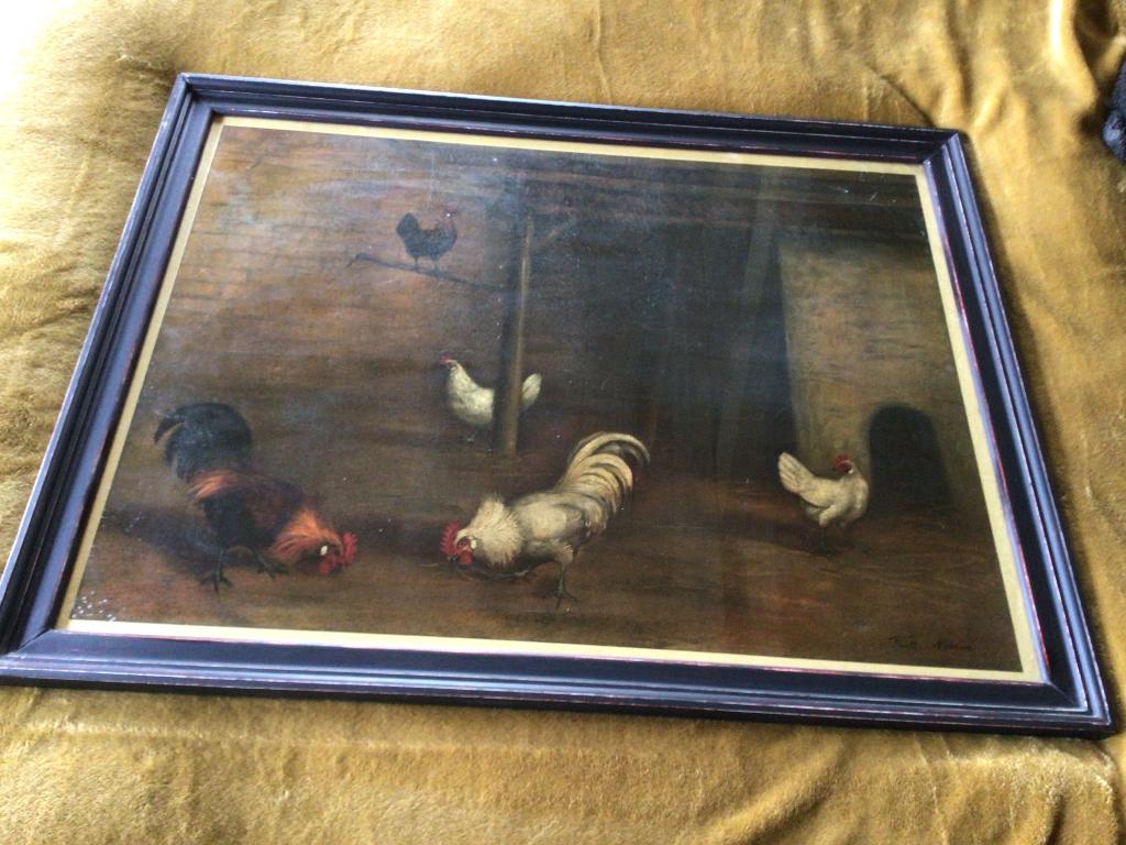 Oude ingelijste prenten, Antiek en Kunst, Curiosa en Brocante, Ophalen of Verzenden