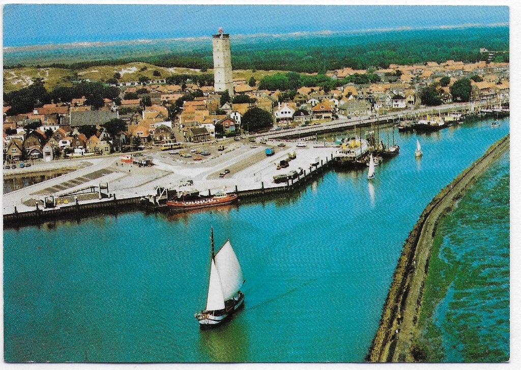 West Terschelling Haven Gelopen Ansichtkaart ( B4177, Ophalen of Verzenden, 1960 tot 1980, Gelopen, Waddeneilanden