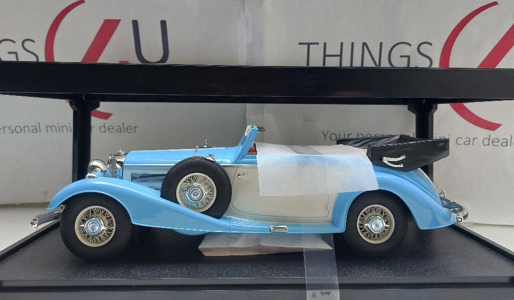 Cult Scale 1:18 Mercedes-Benz 540K Cabrio B blauw/beige, Ophalen of Verzenden, Nieuw, Auto, Overige merken