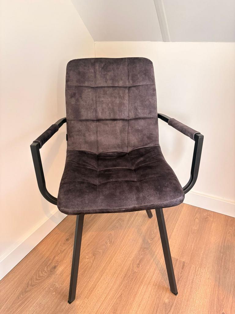 6 Nieuwe Grijze Eetkamerstoelen, Ophalen, Nieuw, Vijf, Zes of meer stoelen, Stof