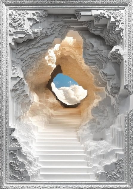 Kunst schilderij, Antiek en Kunst, Kunst | Schilderijen | Klassiek, Overige stijlen, Doek, Ophalen of Verzenden, Landschap