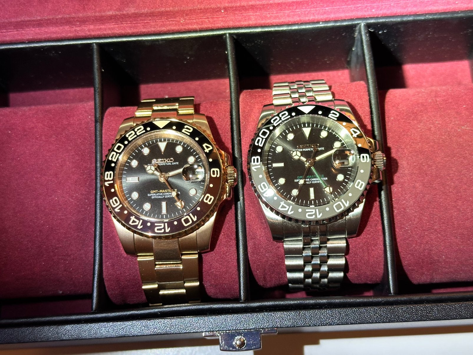 Seiko Mod - GMT NH34, Ophalen, Zo goed als nieuw, Staal, Seiko