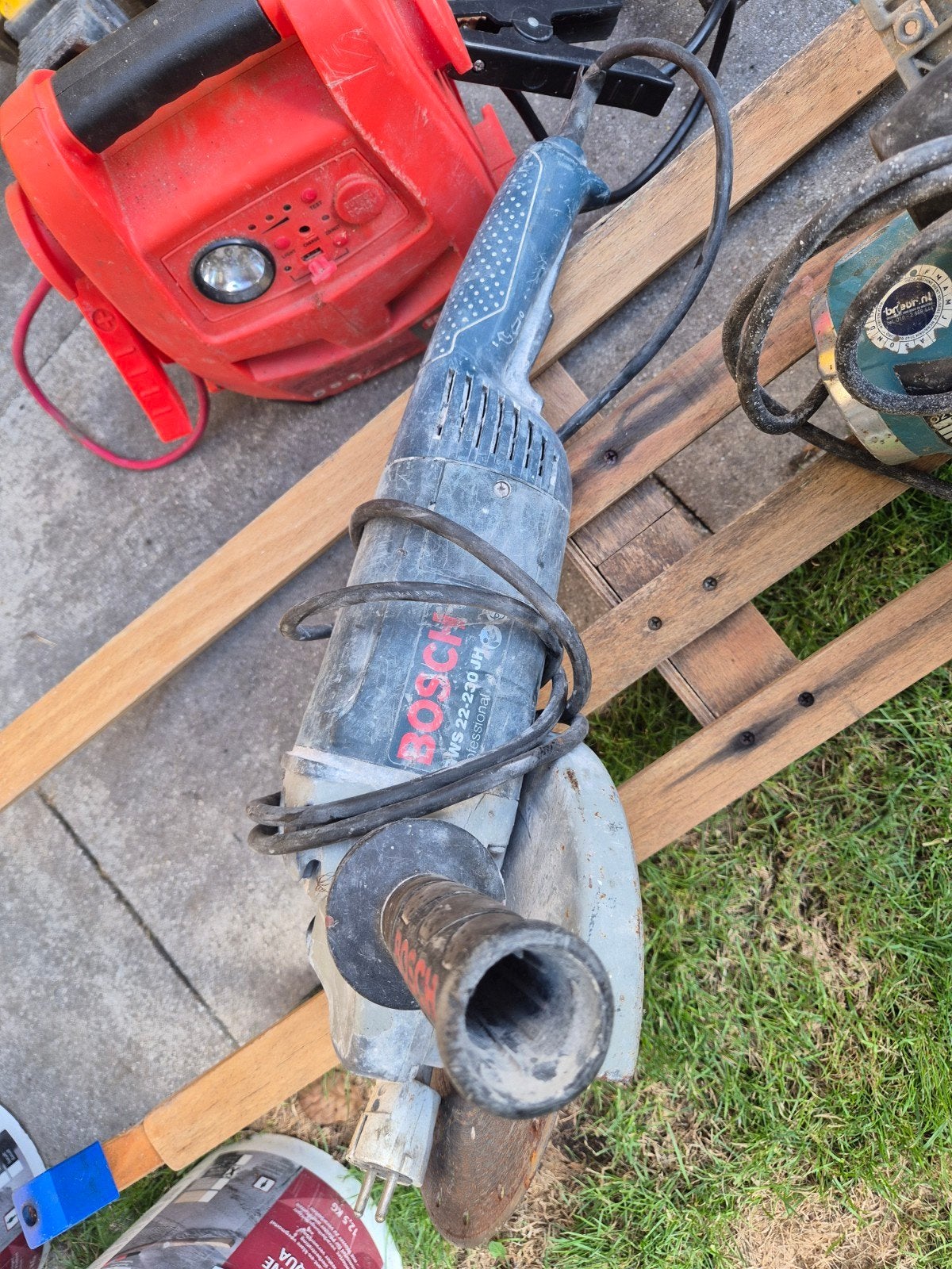 Bosch WS 22-230 JH haakse slijper, Ophalen of Verzenden, Gebruikt, 1200 watt of meer, Overige typen