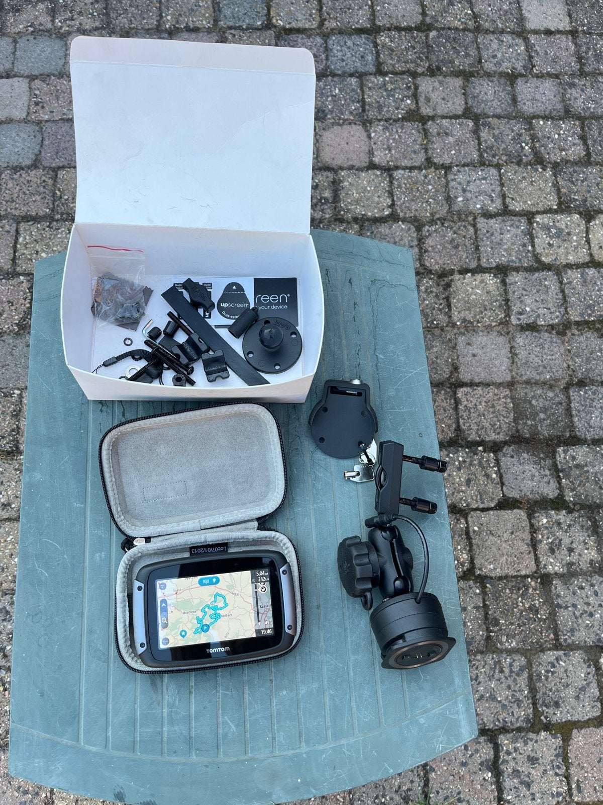 TomTom Rider 550 navigatiesysteem met accessoires, Ophalen of Verzenden, Gebruikt