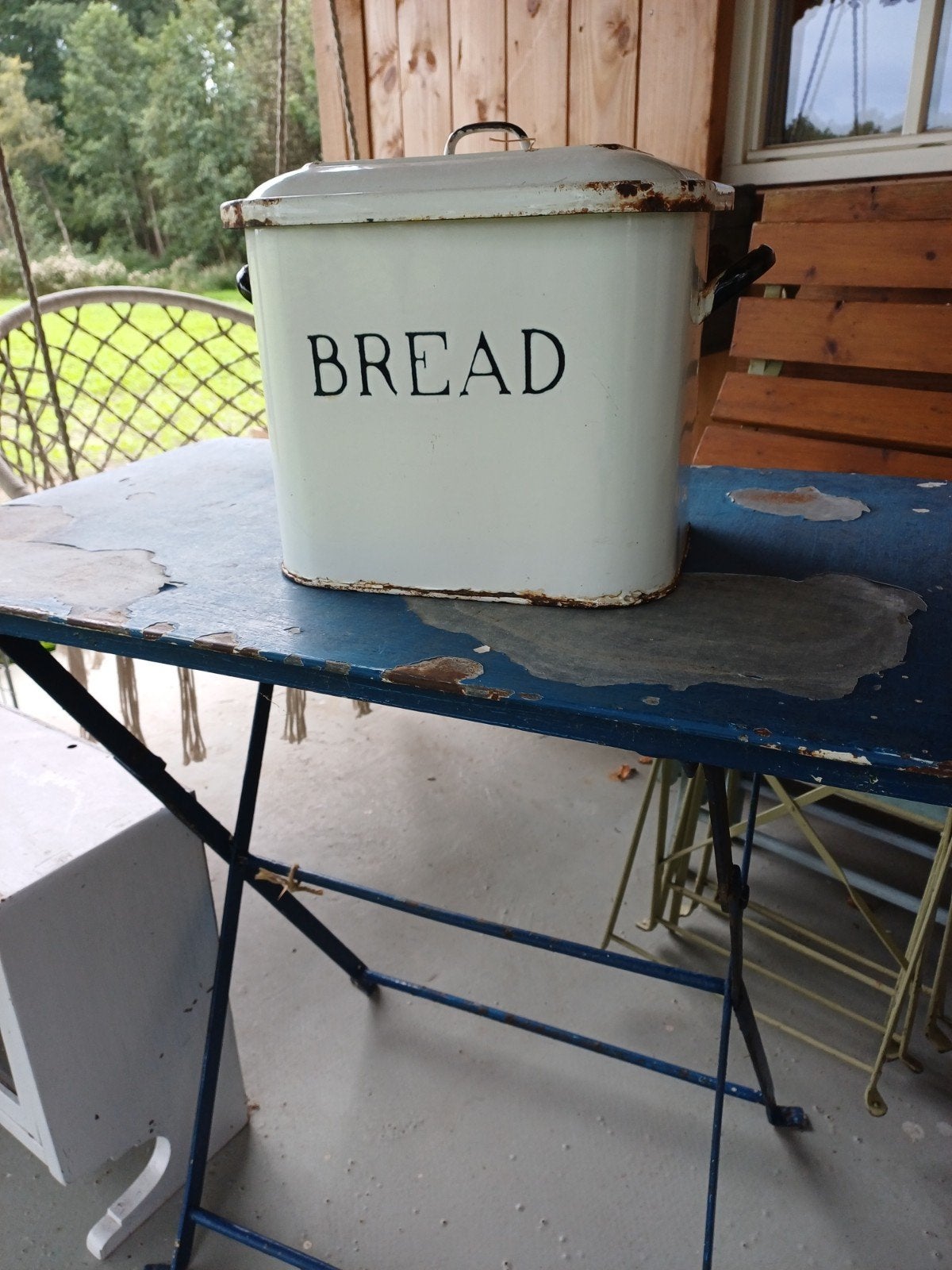 Oude Emaille Brood Trommel, Ophalen of Verzenden