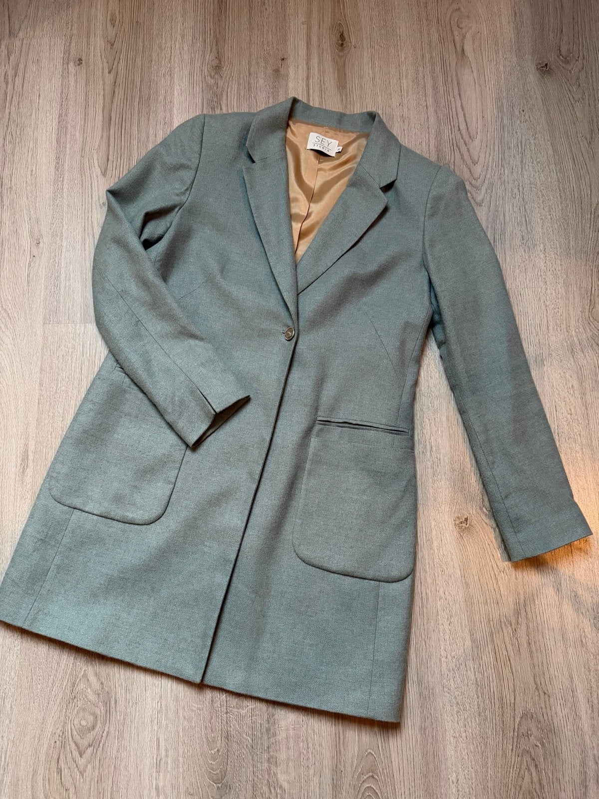 Sey Studio lichtgroene dames ussenjas maat 38, Ophalen of Verzenden, Zo goed als nieuw, Maat 38/40 (M), Groen