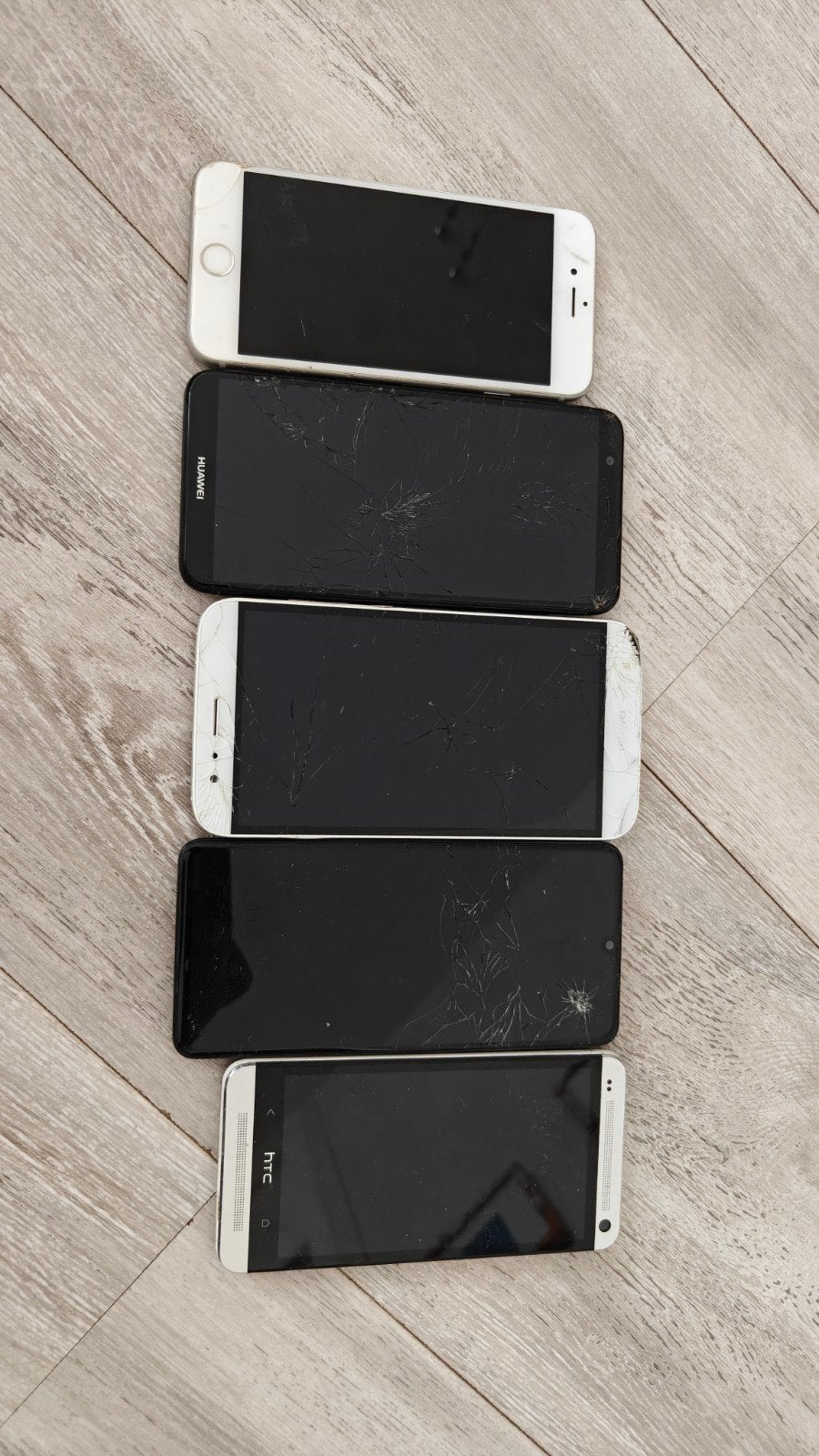 5 Telefoons voor onderdelen - Schermschade, Ophalen of Verzenden, Niet werkend, Overige typen, Samsung