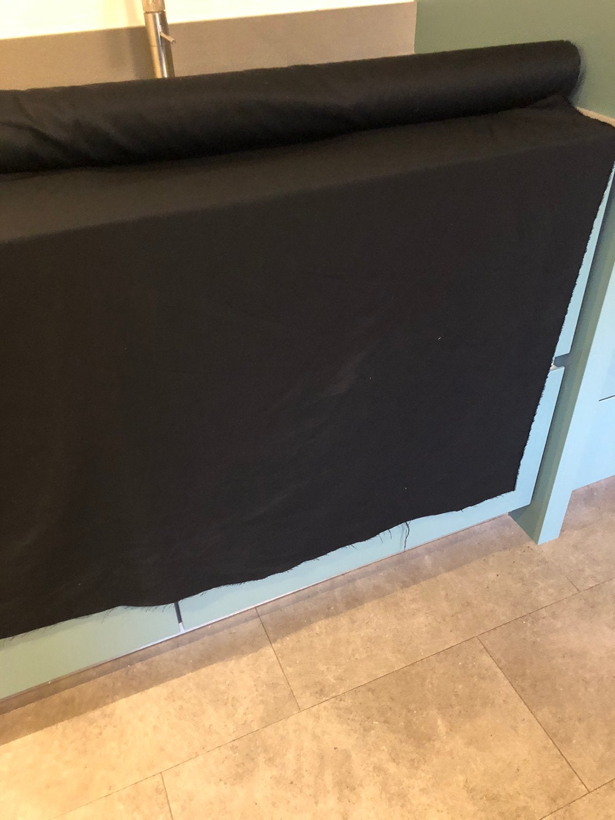 Rol stof verduisterend, Hobby en Vrije tijd, Stoffen en Lappen, Ophalen, Overige materialen, 120 cm of meer, Zwart