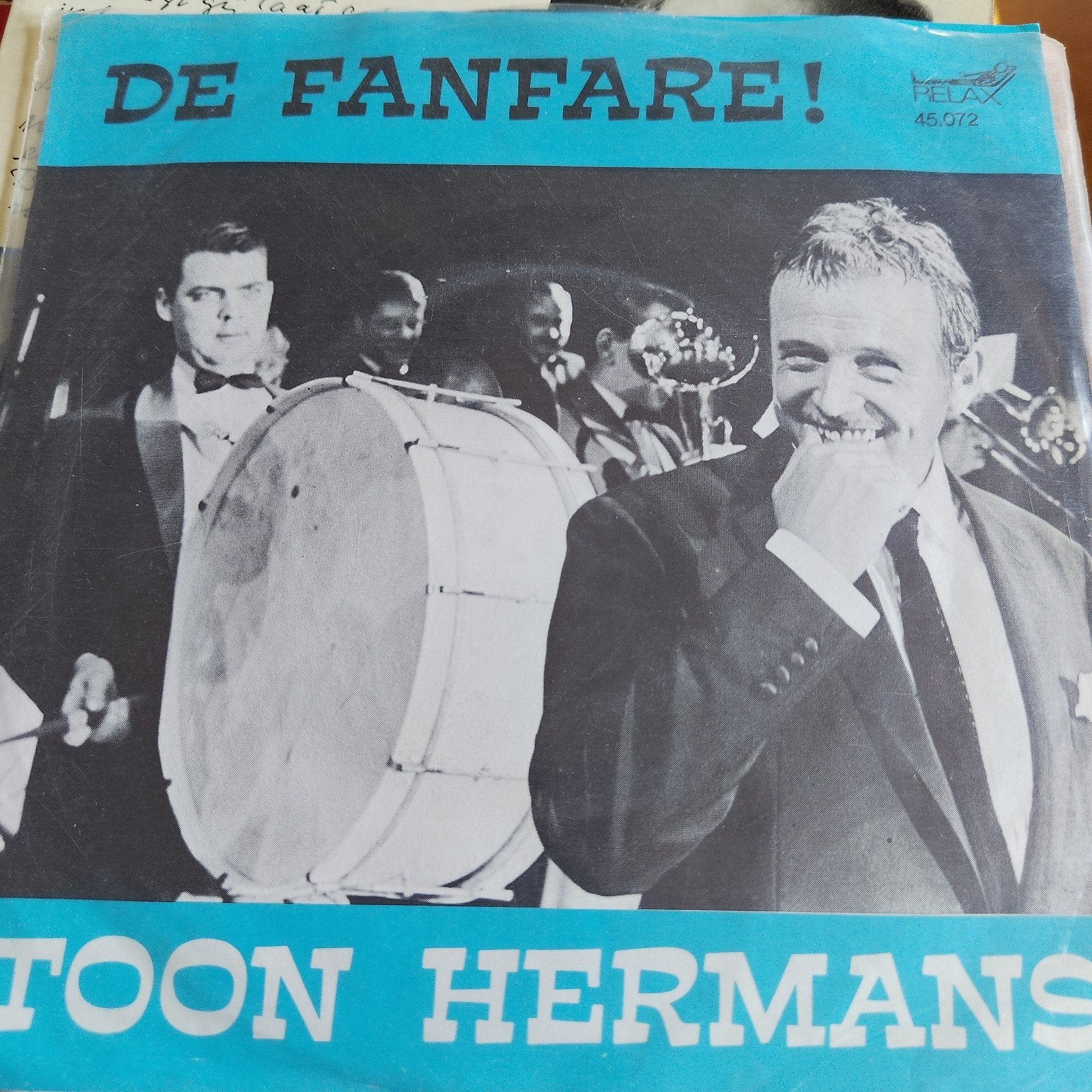 Toon Hermans - De Fanfare! / Tango Bleu (Single), Cd's en Dvd's, Vinyl Singles, Gebruikt, 7 inch, Ophalen of Verzenden, EP