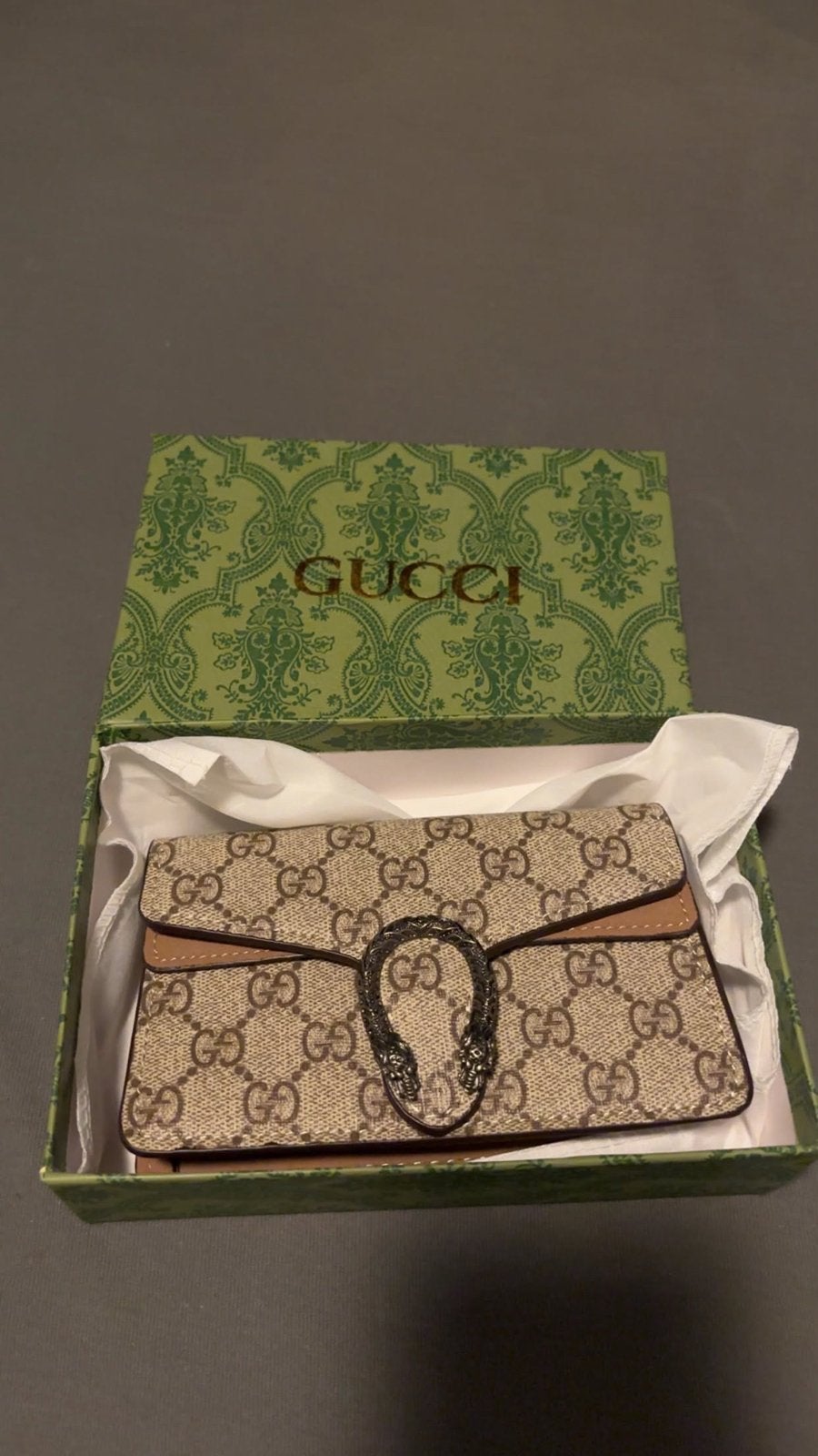 Gucci Dionysus GG Supreme Handtas, Ophalen of Verzenden, Zo goed als nieuw, Beige, Overige merken