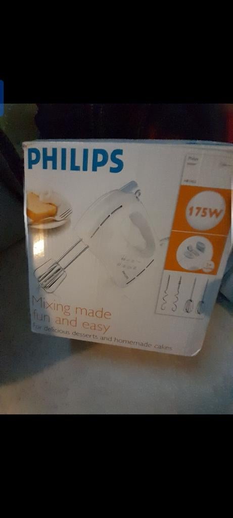 Philips Handmixer HR1453 - Nieuw in doos, Witgoed en Apparatuur, Keukenmixers, Nieuw, Ophalen of Verzenden