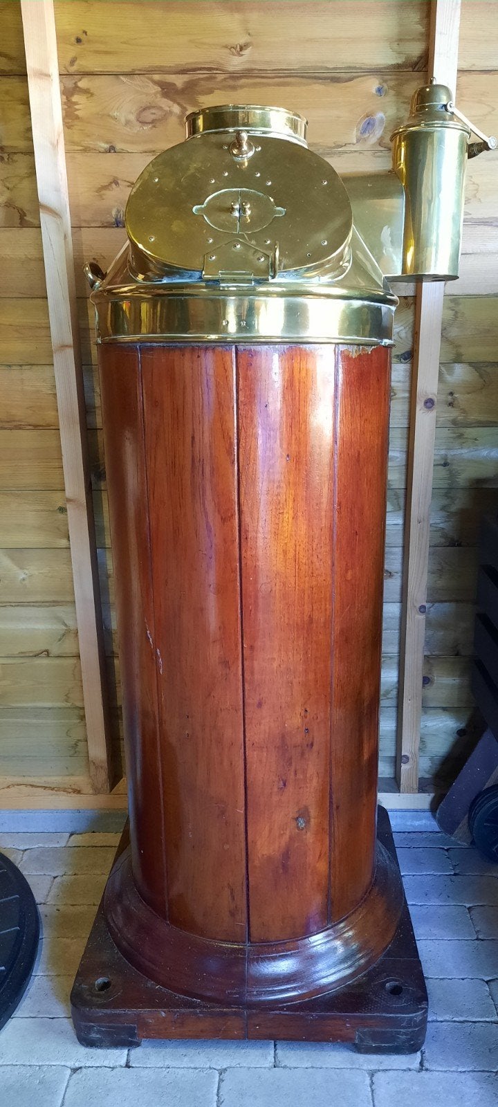 Antiek scheepskompas in houten behuizing, Ophalen of Verzenden