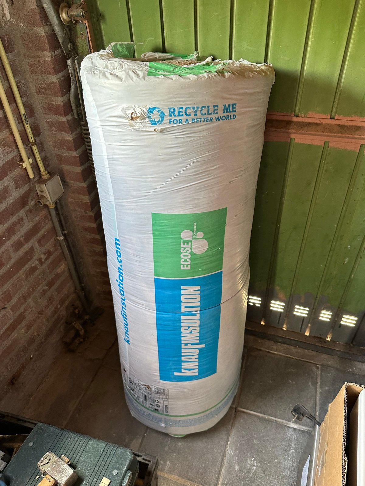 Knauf Insulation Glaswol Naturoll 035 - 90mm dik, Nieuw, Vloerisolatie, 8 tot 12 cm, Glaswol