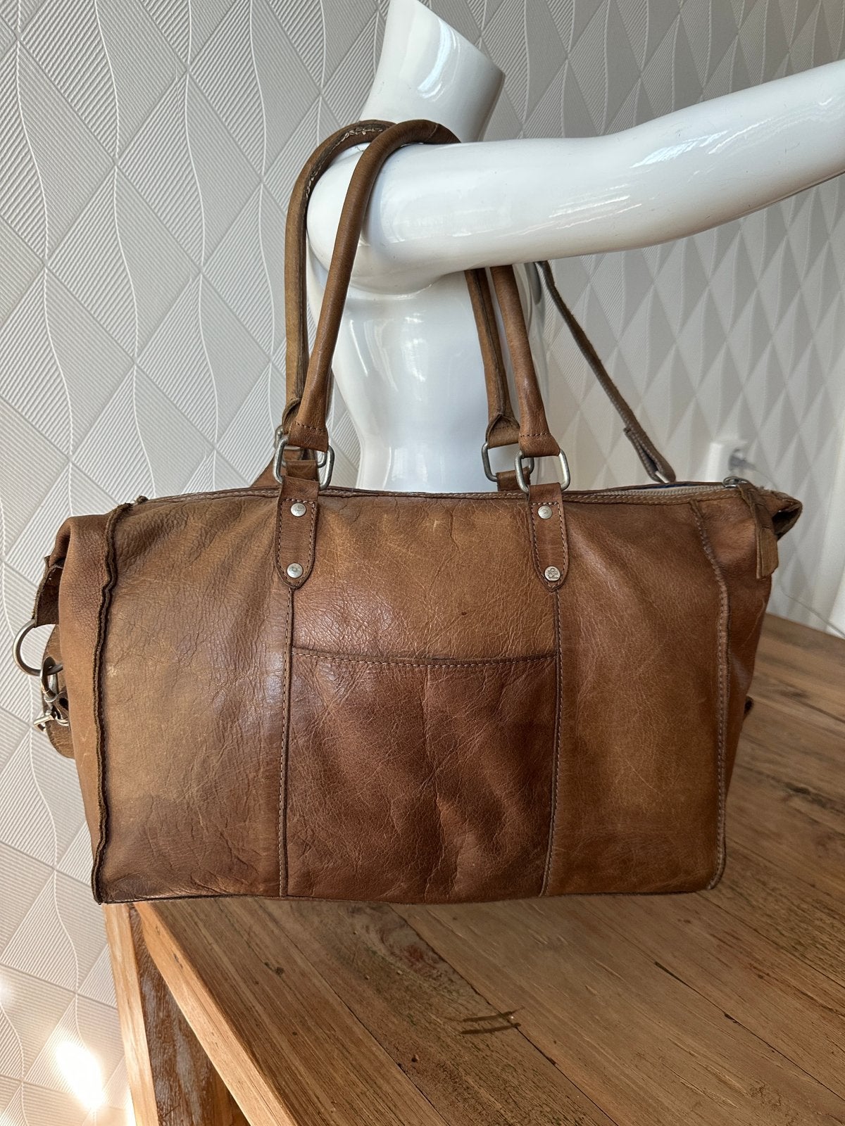 Cowboysbag Koeka tas, weekendtas, luiertas, leer!, Ophalen of Verzenden, Gebruikt, Bruin, Overige typen