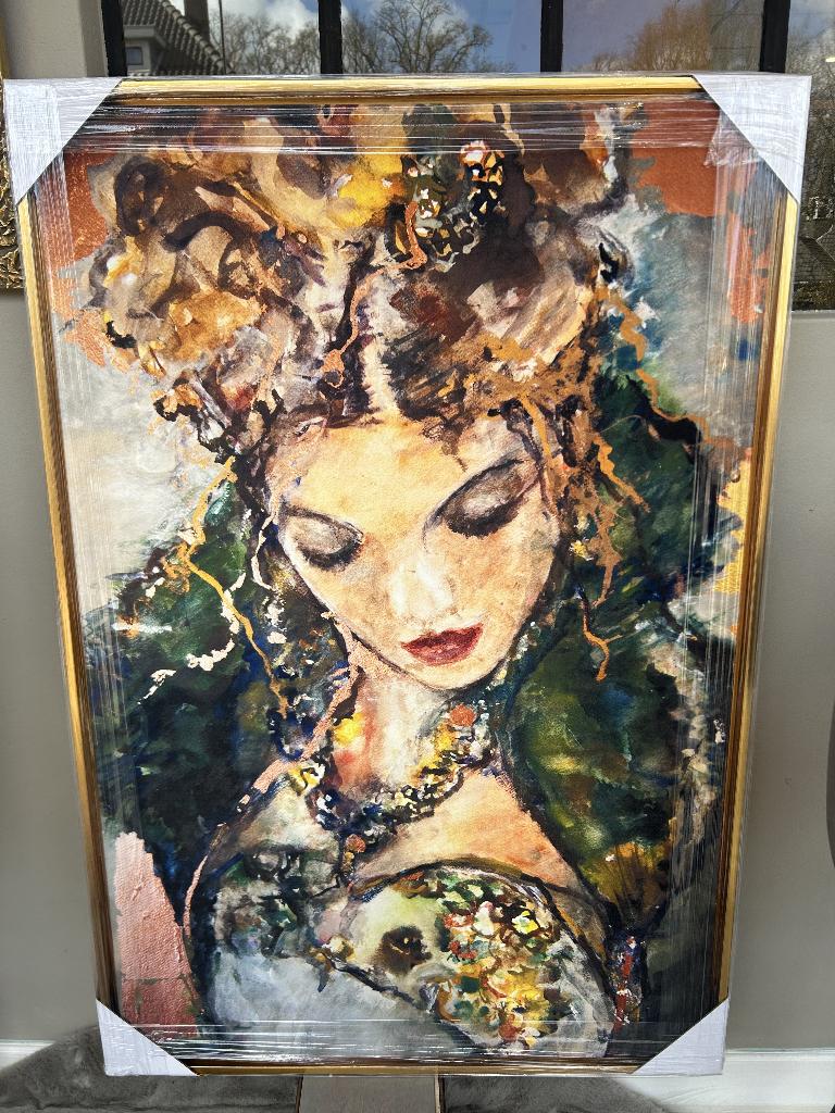 Mondiart velvet wanddecoratie doek, Antiek en Kunst, Ophalen